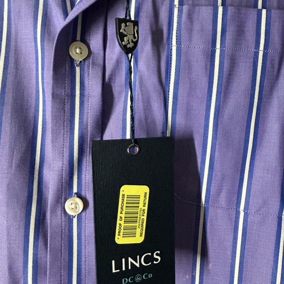 NWT LINCS Men’s size XL Dress/Casual
Button down  shirt MSRP $79
100% cotton - Picture 8 of 9